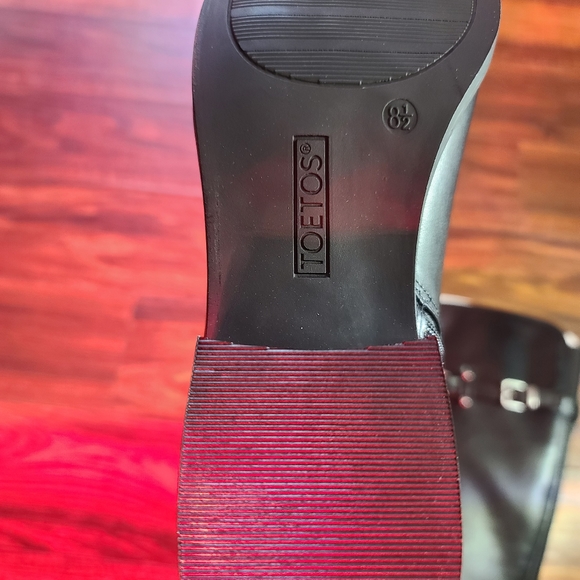 TOETOS women's fashion riding boots 8.5 black - Picture 6 of 6